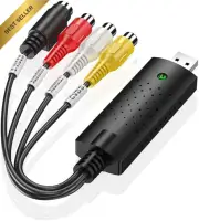 USB Video Capture Card RCA to USB Converter VHS Mini DV VCR Hi8 DVD Digital Conv