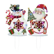 Christmas Stake Lights Santa Claus Snowman LED Decorative Light for Yard Pathway-Style 3