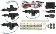 Shkalacar Power Central Locking System Keyless Entry System Universal Keyless Entry Car Kit with Trunk Release Button Remotes & 4pcs Door Lock Actuator