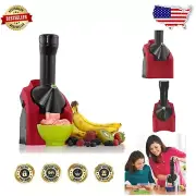 Easy-to-Use Ice Cream Maker - Classic Design, 36 Recipes, Red Finish