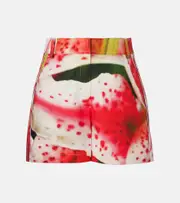 [Tory Burch] Tory Burch Cotton-blend cargo shorts AU 16 pink