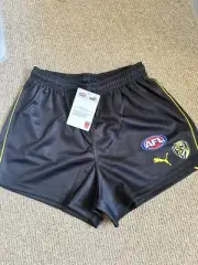 Richmond Tigers AFL Official On-Field Home Shorts Puma Mens Size XL New