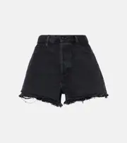 [Frame] Frame Frayed denim shorts 28 black