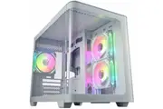 FSP S380-WA: Stylish M-ATX mid-tower with 3D curved glass 3 ARGB fans supports Micro ATX/Mini-ITX dual-chamber design excellent cooling options and