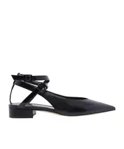 Pointed flat sandals 40 black