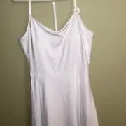 Tommy Bahamas Racquet/paddle Dress White Sz L With Built-in Bra And Scort NWT