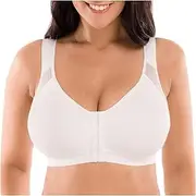 [LINGYUXUAN] Front Closure Posture Correction Bra Women Back Support Push Up Bralette Post Surgery Wireless Comfort Bras S-5XL