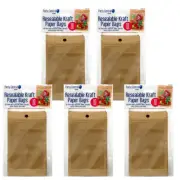 50Pcs Zip Zipper Lock Kraft Paper Bags Resealable Window Pouches Heat Seal