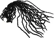 LIFKOME Dreadlocks Wig Crochet Hair Extension Crochet Hair Crochet Human Hair Dreads Extensions Extensions Human Hair Micro Braided Wigs High Temperature Wire Black