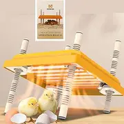 Brooder Heater for Chicks,Chick Brooder Heating Plate with Easy Cleaning Plate Poultry Coop Heater Chicks Warmer 12" x 12" for 20 Chicks Adjustable Height Brooding Heater 22 Watts