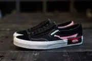 Size 9.5 - NIB Vans Cut and Paste CAP Slip-On Sneakers Black Pink