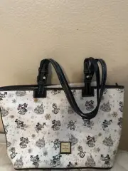 Disney Dooney & and Bourke Christmas Holiday Winter Mickey Castle Tote