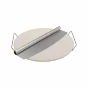 Jumbuck Pizza Stone With Cutter - for baking pizzas, breads, pastries