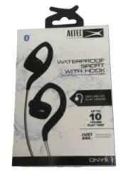Brand New Altec Lansing RunR Bluetooth Sport Earphones, Black (MZX500BLK-WG)