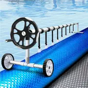 7x4m Aqua Buddy Pool Cover 500 Micron Silver Swimming Pool Solar Blanket 5.5m Roller