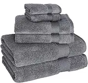 JSEIAJB Towel Plush 6 Piece Bathroom Towel Set Made of Cotton Classic