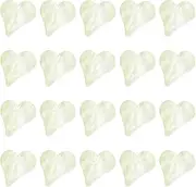 uxcell 20 Pcs 3D Heart Yellow Nail Rhinestones 8x9mm Glass Crystal Rhinestones Pointed Back Crooked Heart Gems for Nail Charm Art DIY Decoration Craft