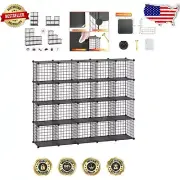 Durable Freely Combinable Wire Cube Shelves for Books, Toys, Plants, and More