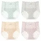 Wavy Edge Lace Panties for Women Sweet High Waist Underwear Daily