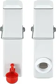 Pet Scene Chicken Water Feeder 4L Automatic Gravity Feeder Water Dispenser for Poultry Food Drinker Chook Chick Duck Drinking Cup Plastic