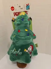 Peanuts Snoopy Dog Toy - Christmas Hat Squeaker Floppy Stuffed Plush NEW