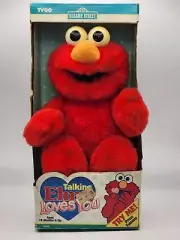 Vintage 1997 Sesame Street Talking “Elmo Loves You”Tyco Plush *VIDEO* Works