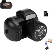 Zoomu Mini Camera Keychain, Portable Tiny Photo Video Cameras, 1080p Small Nostalgia Digital Camera with 8 Filters, Led Flash Light, for Travel Study Recording (8G)