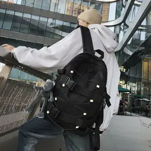 背包男旅游嘻哈潮牌機能戶外書包男大容量滑板書包耐用旅行雙肩包