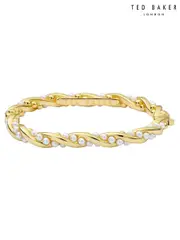 Ted Baker Gold Tone Tilaa: Twisted Pearl Cuff Bracelet (F08504) | $150