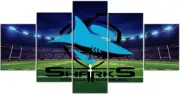 NRL New Cronulla Sharks Rugby League Canvas Print wall art Home Decor