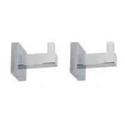 ITALIA Robe Hook (2-Piece) Set Wall Mounted Square Brass Polished in Chrome