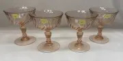 Vintage Luminarc Pink Swirl Verrerie D’ Arques Set of 4, France