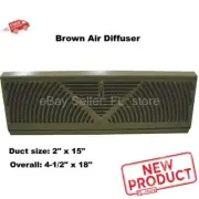 Brown Air Diffuser Grille Baseboard 2" x 15" Register Multipattern w/ Damper NEW