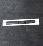 1x Small Matte Black TURBO Metal Sticker Badge Emblem Decal Motor Engine 3D Door (for: Renault)