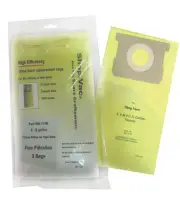 5 Pkgs. of Two 5-8 gallon/ High Efficiency 712-25 Replacement Paper Filter Bags