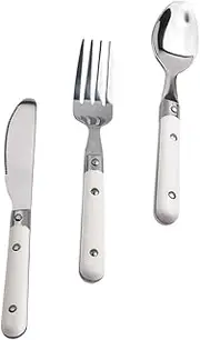 BESTonZON Toddler Forks Spoon Set Stainless Steel Kids Cutlery Elegant Dinnerware
