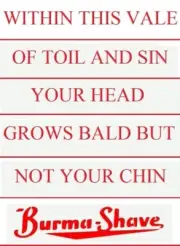 Stencils Set Lot For Burma Shave Signs DIY Vintage 6 Stencils WITHIN THIS VALE