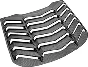 TML Rear Window Louver Compatible for Ford Mustang 2015-2020 Gloss Black Carbon Fiber Texture Windshield Sunshade Cover in GT Style