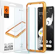 SPIGEN AlignMaster Glas.tR Slim Screen Protector Designed for Google Pixel 7 (2022) Auto Align Technology Tempered Glass [2-Pack] - Clear