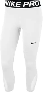 [Nike] Women's Pro 365 Crop Tight (White/Black, X-Small)