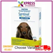 SENTINEL SPECTRUM Flea Heartworm Control for Dogs 4 -11Kg chew - GREEN