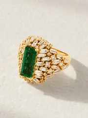 [Suzanne Kalan] Suzanne Kalan - 18-karat Gold, Diamond And Emerald Ring - 6 1/2 6 1/2 Gold