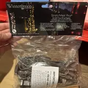 50 LED Stretchable Tree Trunk Wrap Net Lights Christmas Outdoor 37”x 45”