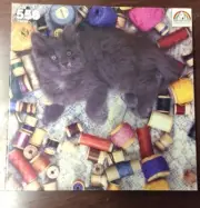 Random House Jigsaw Puzzle 550 Piece "Kitten And Thread" Still In Sealed Bag!