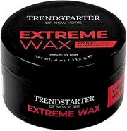 TRENDSTARTER Hair Wax - Extreme, 4oz - Matte Finish - Premium Water Based Flake-Free Hair Styling Pomade for All Hair Types - All-Day Strong Hold