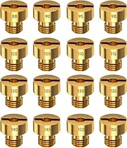 16PCS Carburetor Main Jets Kit Compatible with VM22 VM24 VM26 VM30 Carb 196cc 212cc Mini Bike 125cc 200cc 250cc Dirt Bike ATV Go Kart 88 90 95 98 100 105 110 115 120 125 130 135 140 145 150 155