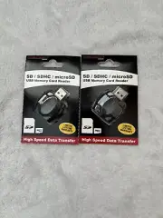 microSD USB Memory Card Reader 2 Pack SD/SDHC/