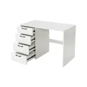 Costway 4-Drawer Computer Desk Home Office White