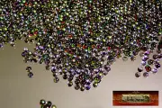 M00464-lb MOREZMORE 1 lb Vitrail Microbeads Micro Beads 3mm DARK IRIS 1 oz