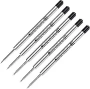 5 - Monteverde Capless Gel Ballpoint Refill to Fit Parker Ballpoint Pens, Needle Point, Extra-Fine (Bulk Packed) (Black)